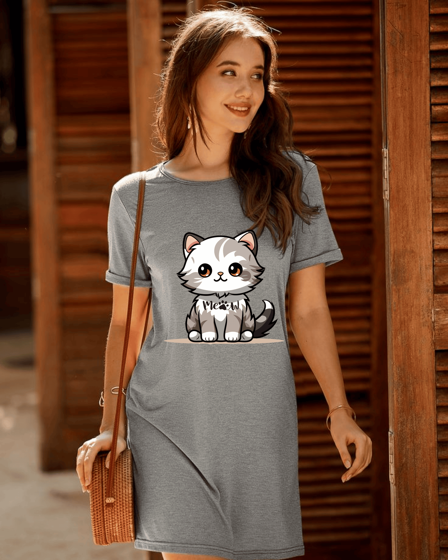 Meow-tastic Kitty Dress – Cute Cat Lovers Edition T-Shirt Dress